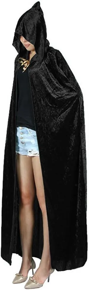 Urban CoCo Unisex Full Length Hooded Velvet Cape Halloween Party Cosplay Costume Cloak