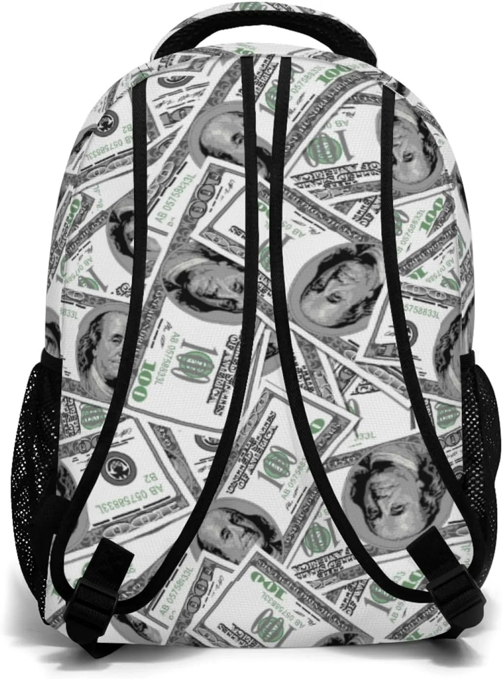 Us Bill Dollars Money Funny Backpack Book Bag Lightweight Casual Daypack for Women Men Travel Laptop 17 Inch