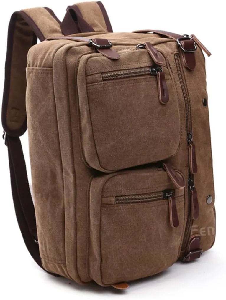 VALICLUD canvas backpack canvas handbag canvas shoulder bag canvas vintage bag canvas rucksack briefcase business bag Shoulder Bags portable travel
