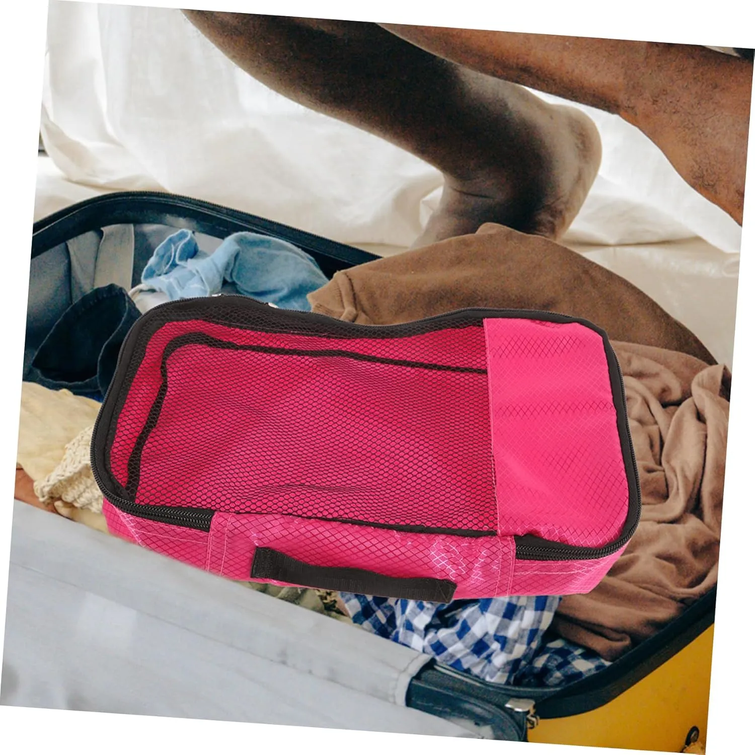 VANZACK Travel Packing Cube Luggage Organizer Bag Organizer for Suitcase Zipped Storage Pouch Packing Bags for Shoes Toiletries Daily Needs