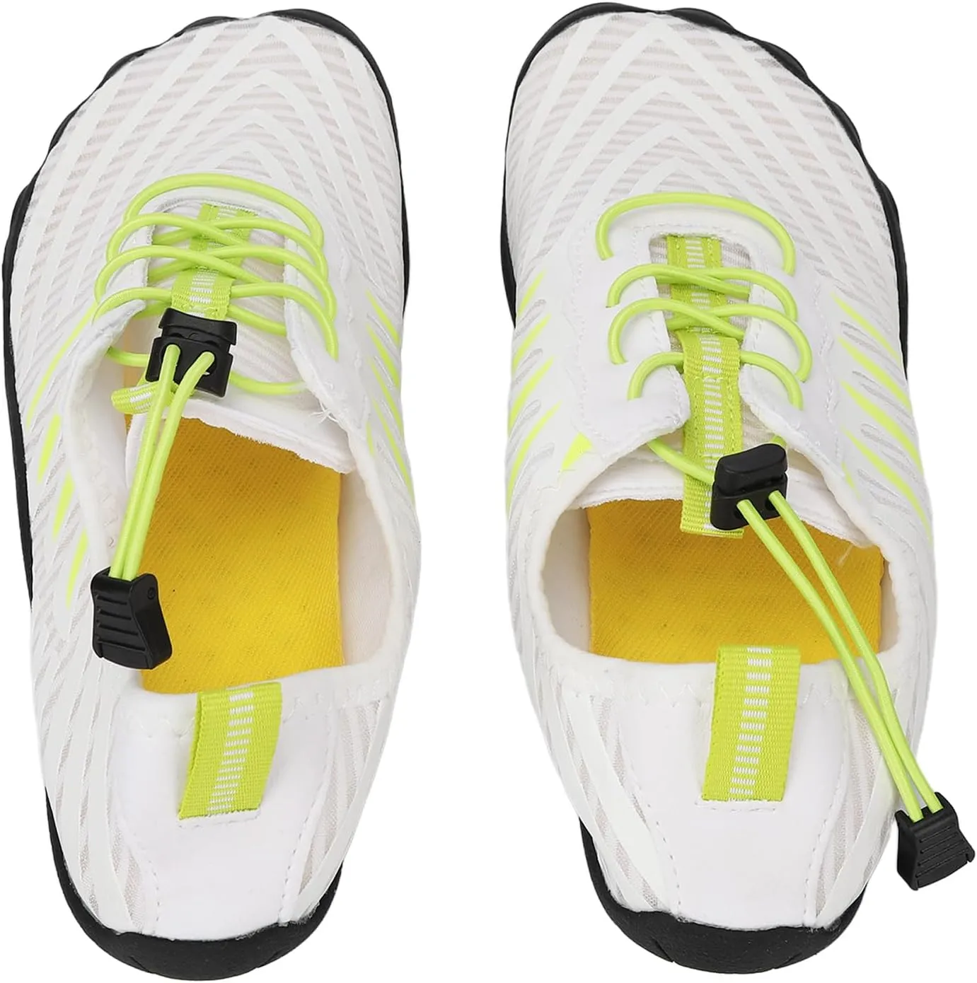 VBESTLIFE Beach Shoes, Water Shoes White Rubber and Breathable Stretch Fabric for Hiking