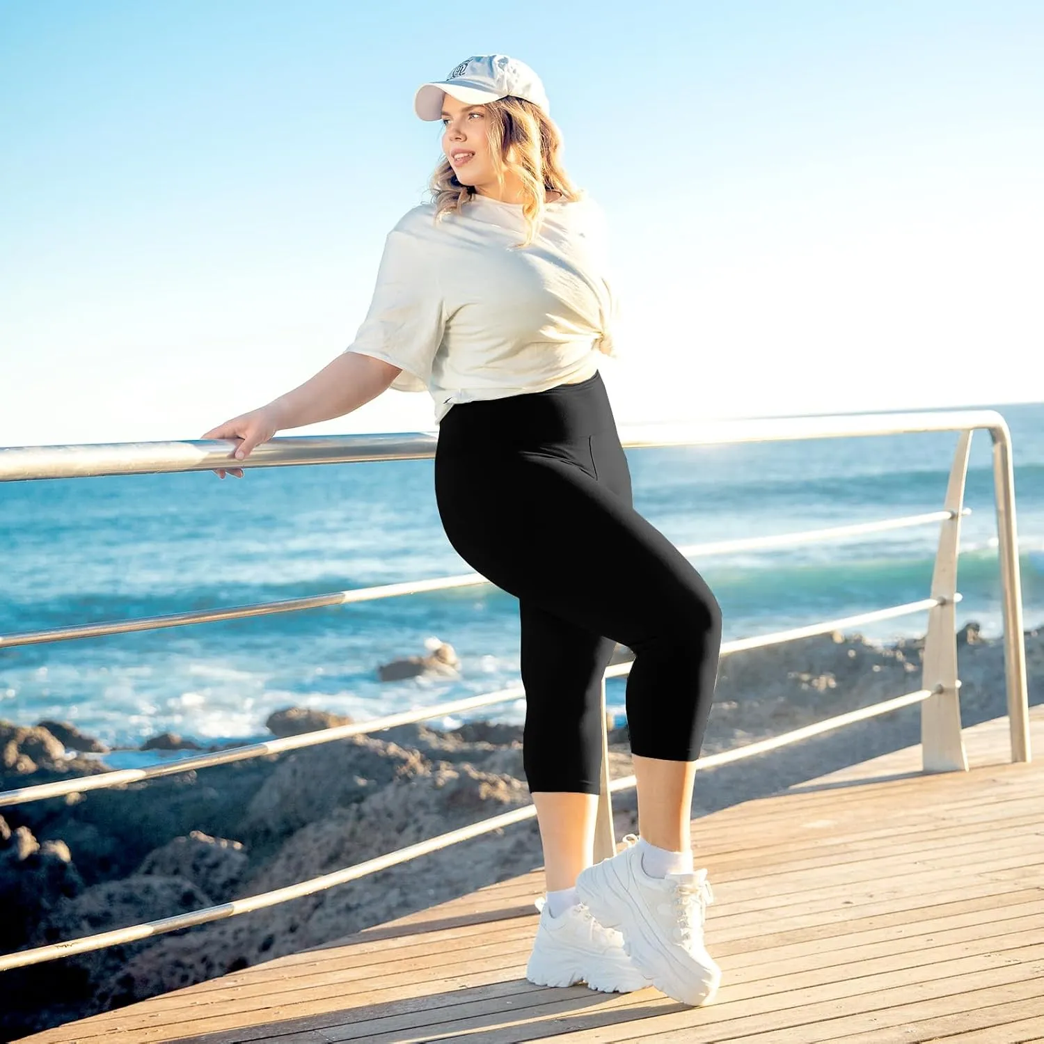 Walifrey High Waist Plus Size Leggings for Women, Buttery Soft Plus Size Leggings