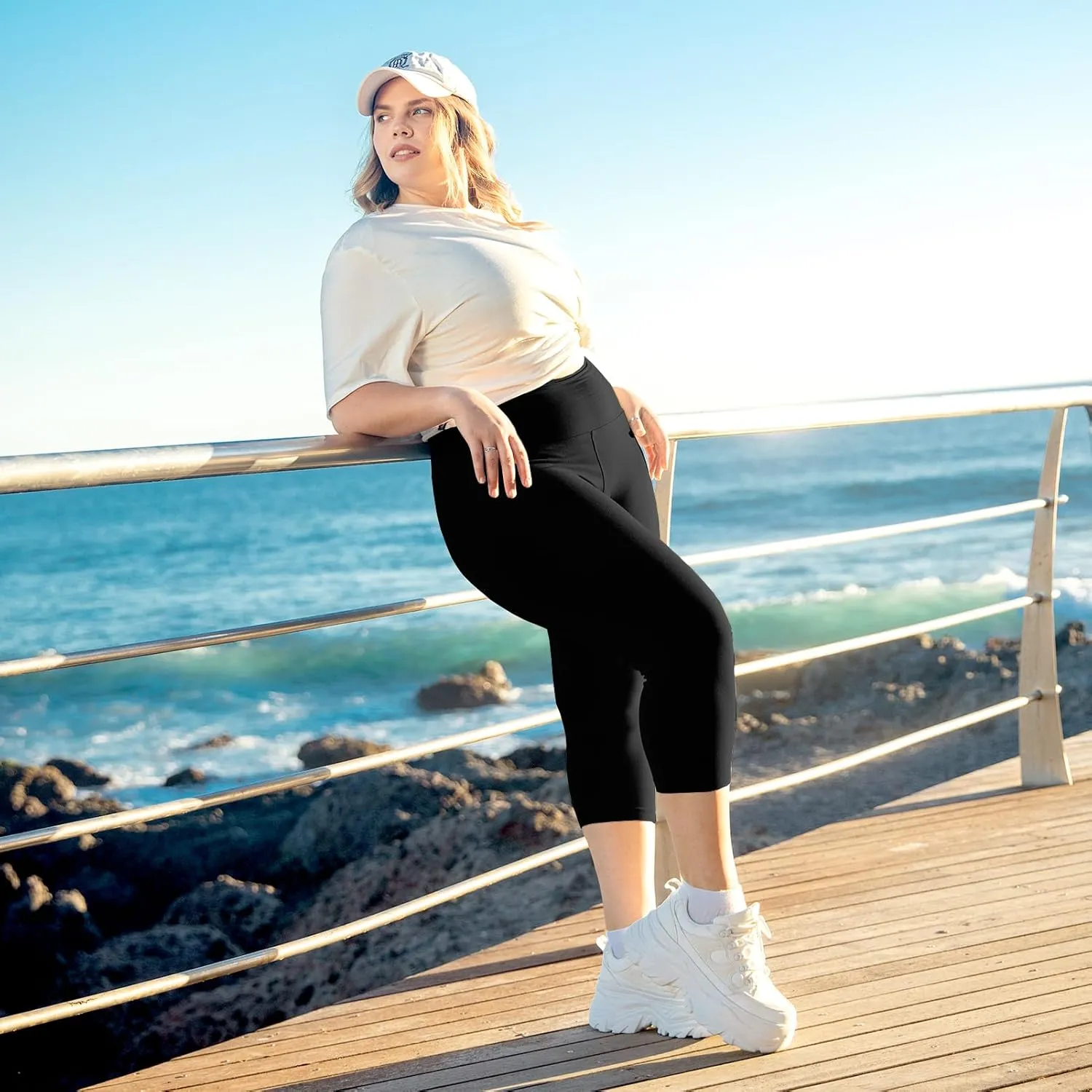 Walifrey High Waist Plus Size Leggings for Women, Buttery Soft Plus Size Leggings
