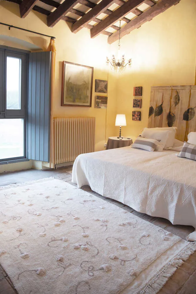 WASHABLE AREA RUG ENGLISH GARDEN IVORY