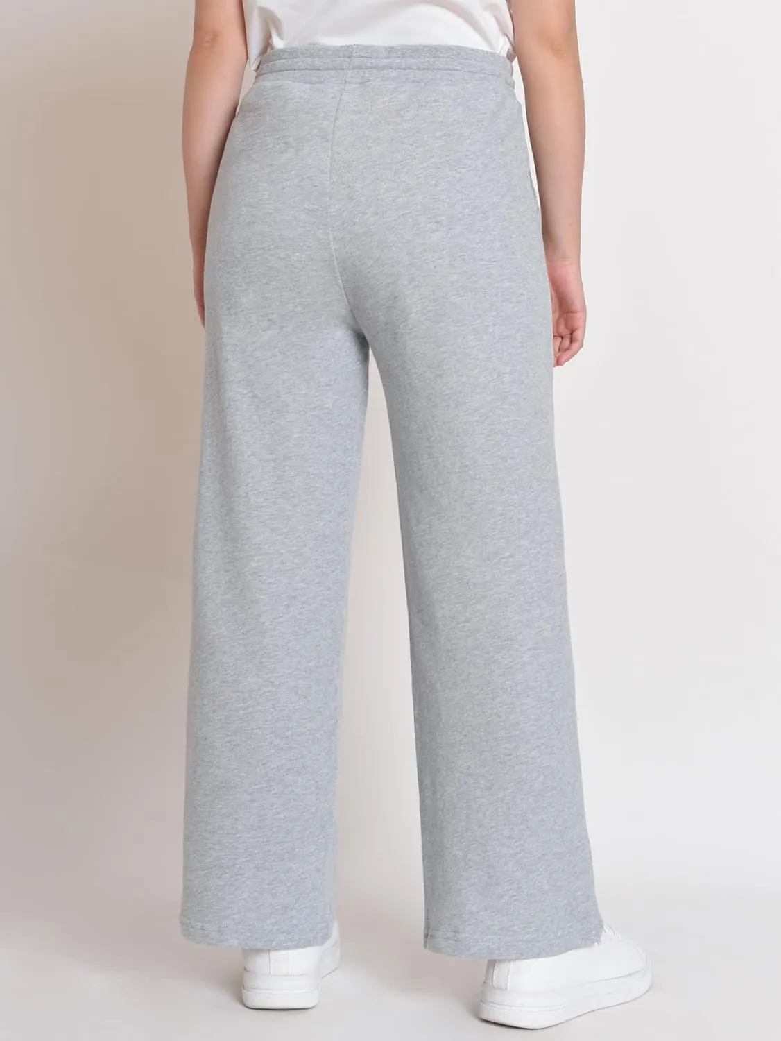 Weintee Women's Petite Wide Leg Sweatpants with Front Seam