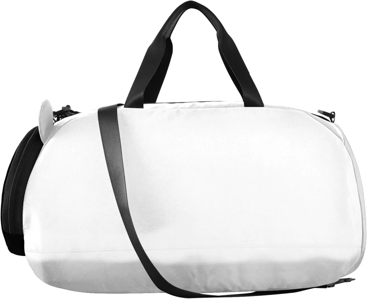 White Color Gym Duffel Bag with Shoes Compartment Large Capacity Kids Overnight Duffel Bag for Beach Swim Bags Pool Sports