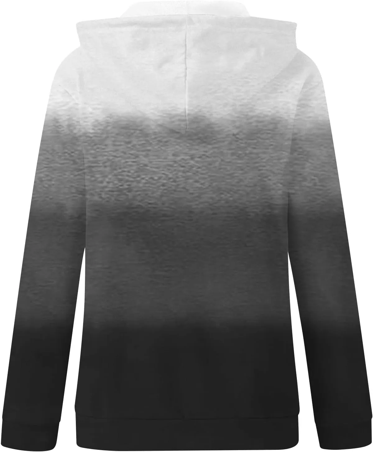 Winter Coats for Women Full Zip Drawstring Hoodies Gradient Long Sleeve Fall Jackets with Pockets Outdoor