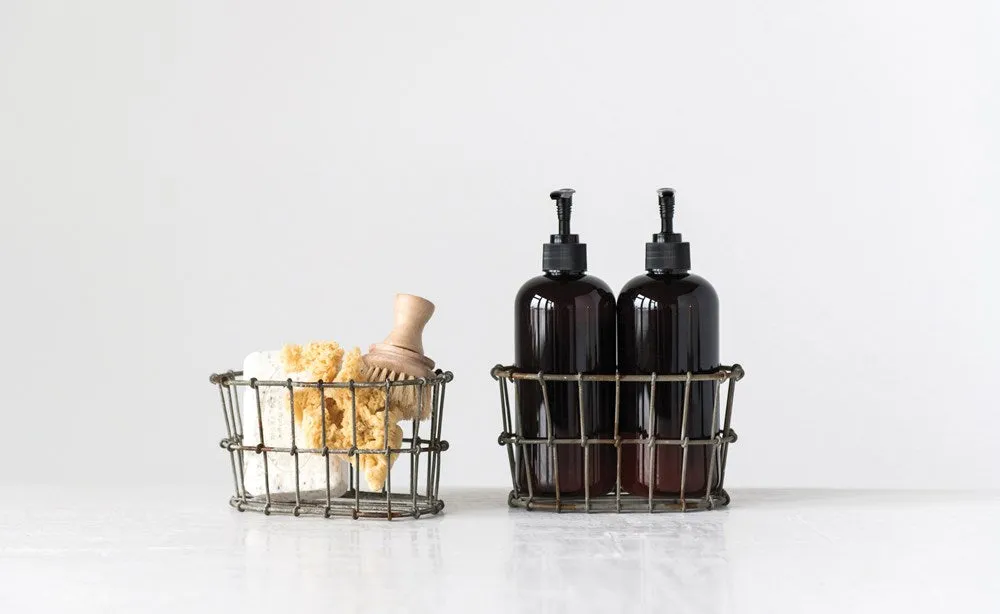 Wire Basket Lotion/Soap Bottle Holder