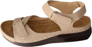 Women Orthopedic Sandals Dressy Summer Comfortable Walking Slides Sandals Fashion Open Toe Adjustable Ankle Strap Slip On Sandal Casual Slingback Shoes