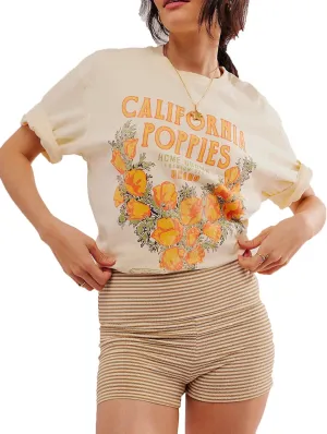 Women Oversized Strawberry Short Sleeve Tee Shirt