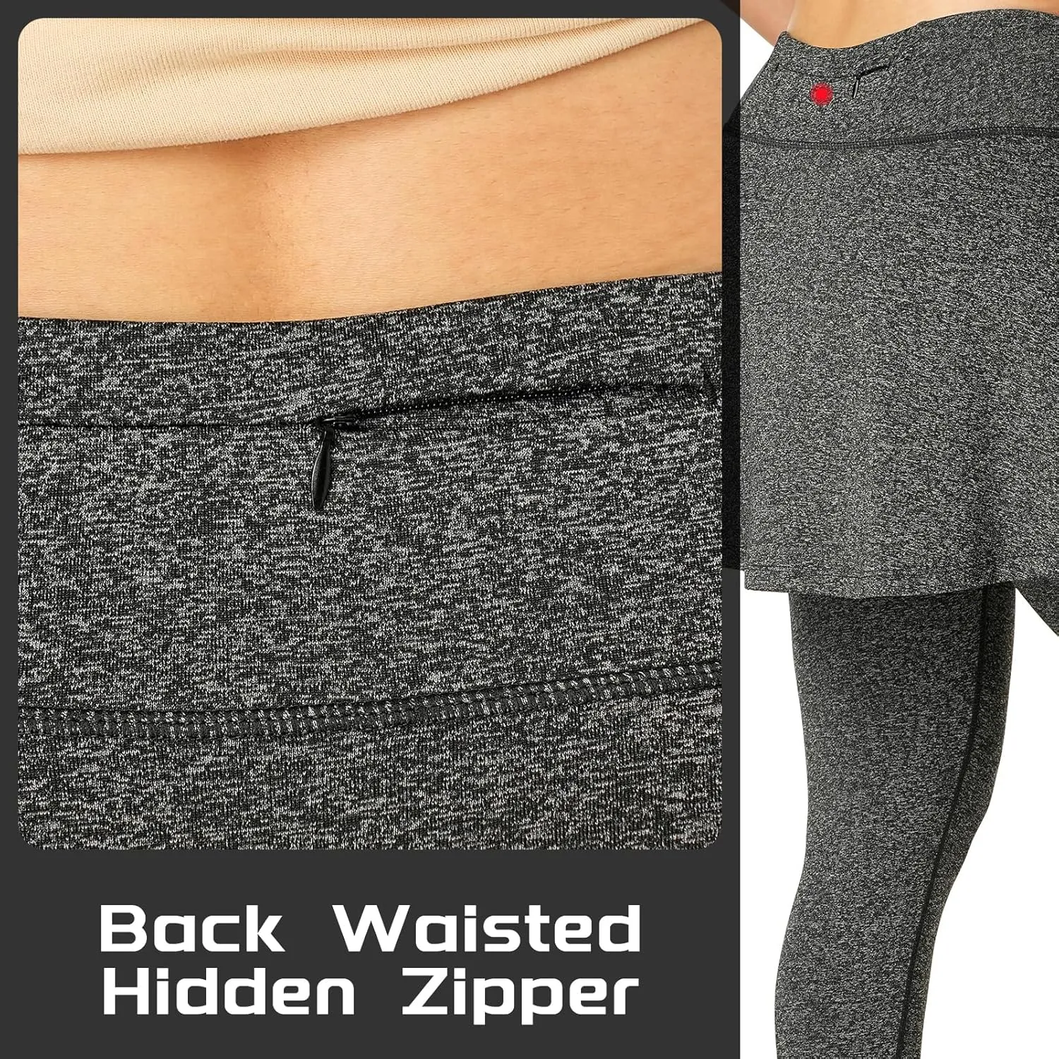 Women Skirted Leggings with Pockets,Tennis Skorts Skirts with Leggings Yoga Skorts Capris