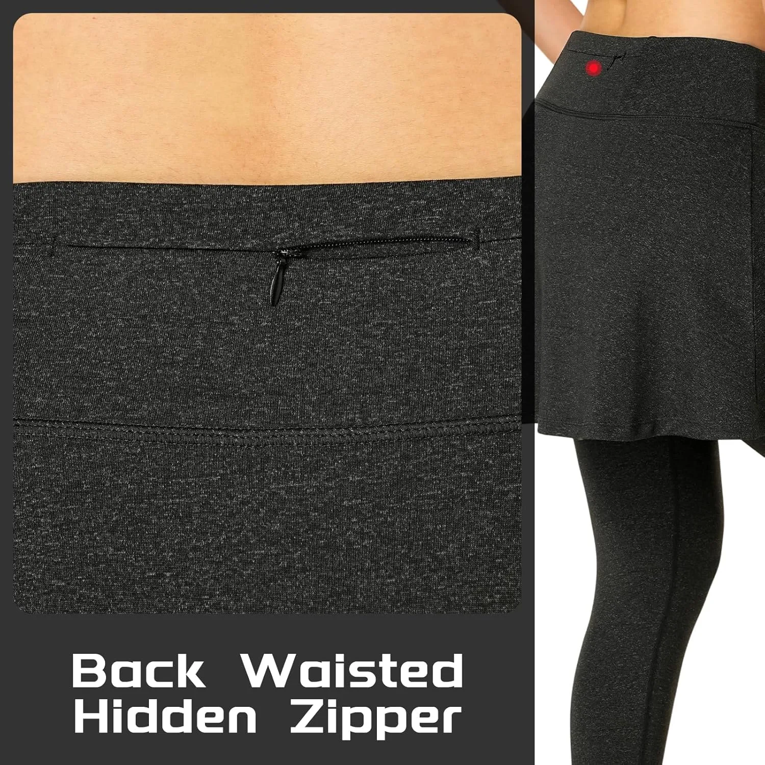 Women Skirted Leggings with Pockets,Tennis Skorts Skirts with Leggings Yoga Skorts Capris