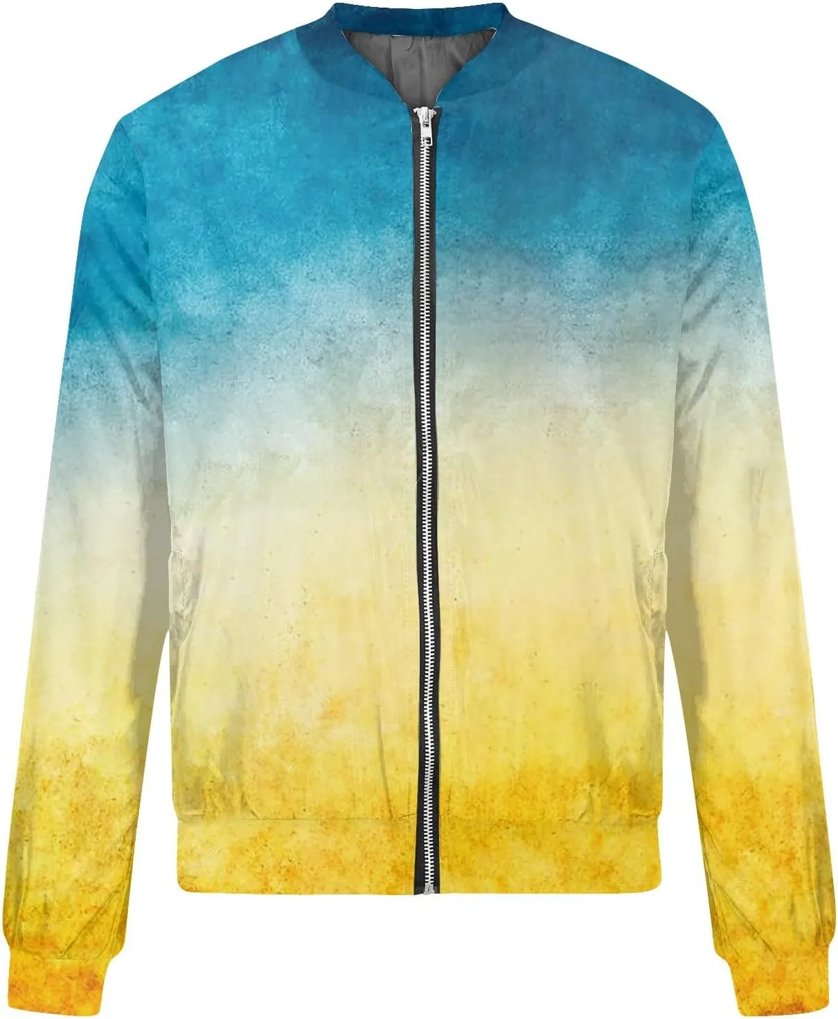 Women's Bomber Jacket Casual Coat Zip Up Outerwear Windbreaker with Pockets