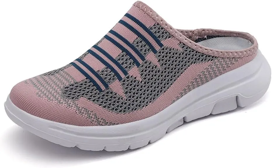 Women's Breathable Mesh Open Back Sneakers,Slip On Breathable Open Back Orthopedic Walking Shoes for Women's