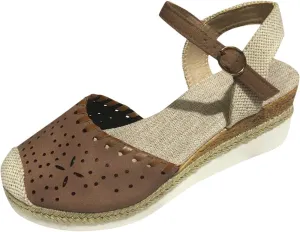 Women's Closed Toe Elastic Ankle Strap Espadrilles Wedge Sandals Orthopedic Comfortable Summer Dress Hollow Out Arch Wedge Platform Sandal Slip on Casual Beach Outdoor Wedding Espadrilles Footwear