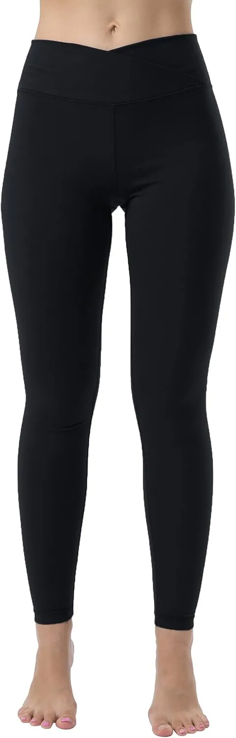 Womens Cross Waist Yoga Legging Gym Leggings Running Pants Workout Leggings for Women