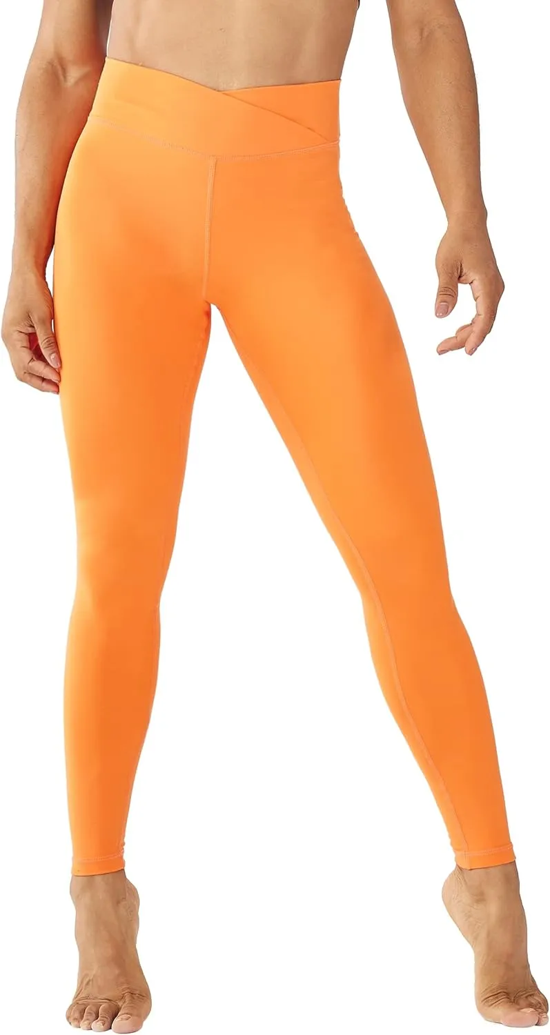 Womens Cross Waist Yoga Legging Gym Leggings Running Pants Workout Leggings for Women