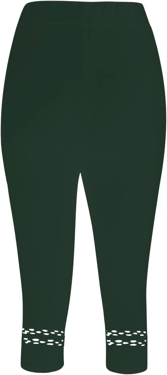 Womens Fitness Athletic Leggings Workout High Waist Yoga Capri Pants Stretch Hollow Cropped Trouser Gym Running Bottoms