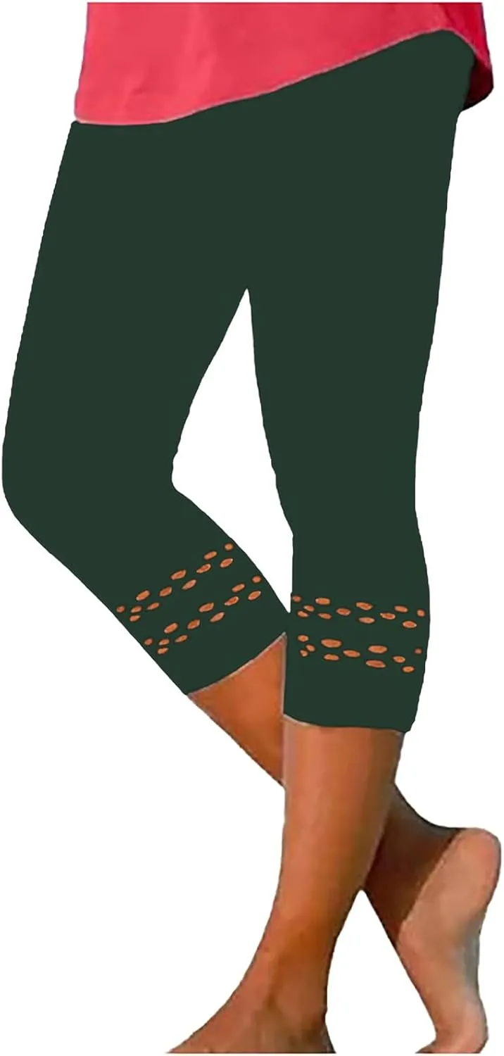 Womens Fitness Athletic Leggings Workout High Waist Yoga Capri Pants Stretch Hollow Cropped Trouser Gym Running Bottoms