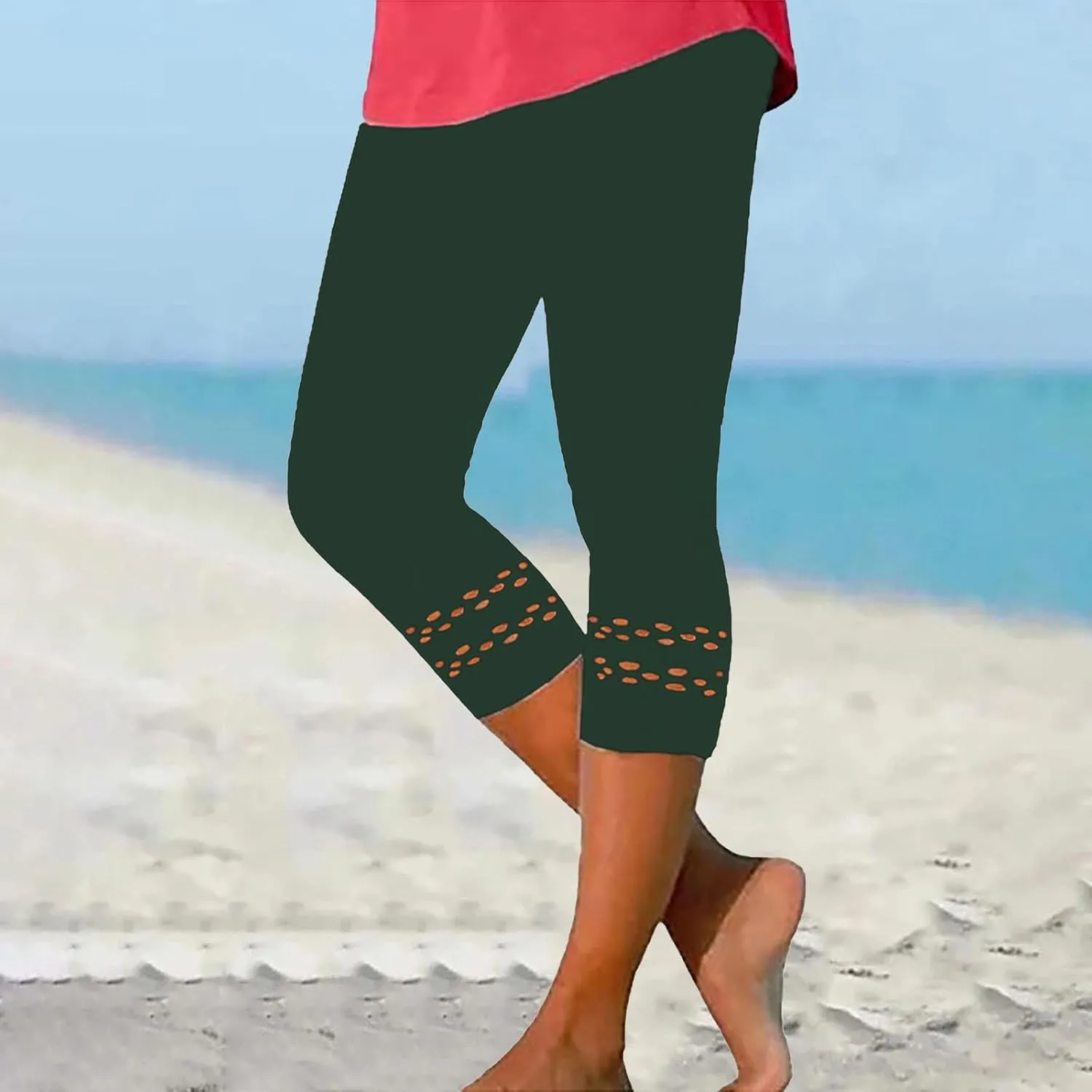 Womens Fitness Athletic Leggings Workout High Waist Yoga Capri Pants Stretch Hollow Cropped Trouser Gym Running Bottoms