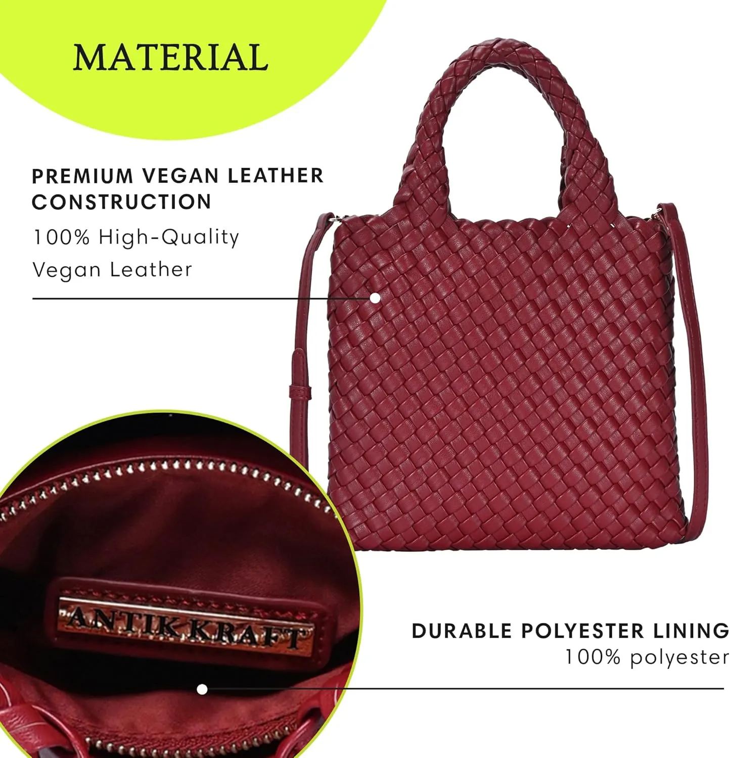 Women's Melody 2-in-1 Woven, Shoulder Bags for Women, Stylish Pouch Wristlet, Vegan Leather, Light Gold Hardware