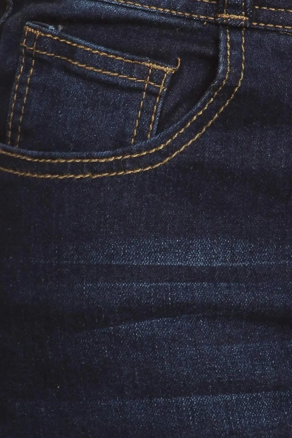Womens Plus/Juniors Mid Waist Below Knee Length Denim Skirt in Pencil Silhouette