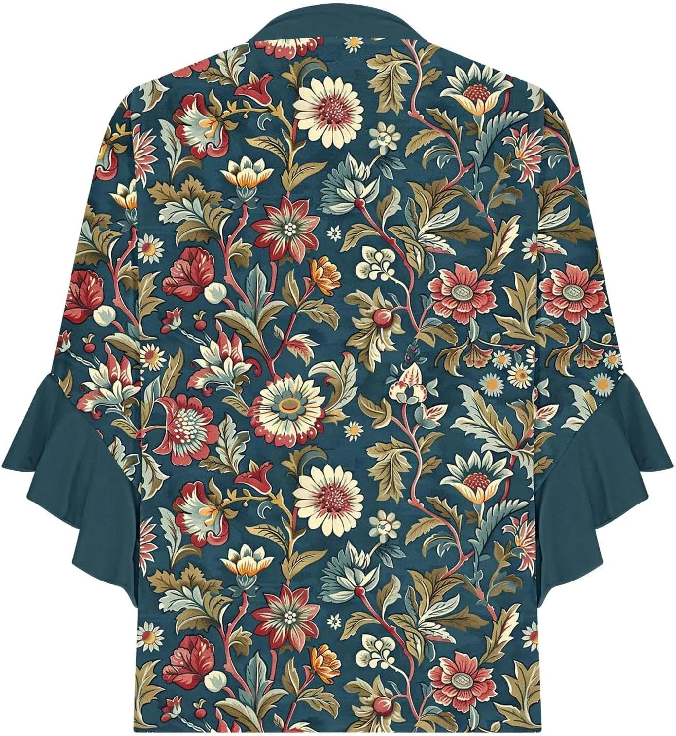 Womens Tops Dressy Casual 3/4 Length Bell Sleeve Top Oversized V Neck Floral T Shirts Summer Fashion Boho Tunics 2025