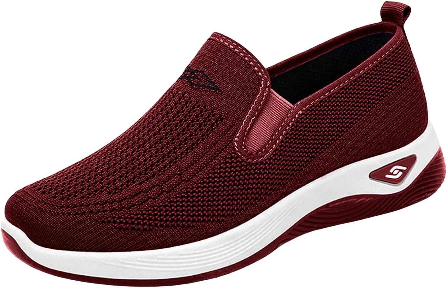 Women's Woven Orthopedic Breathable Soft Shoes Free Slip on Walking Shoes Casual Breathable Comfortable Sneaker Diabetic Foam Shoe Tennis Casual Non Slip Workout Sneakers