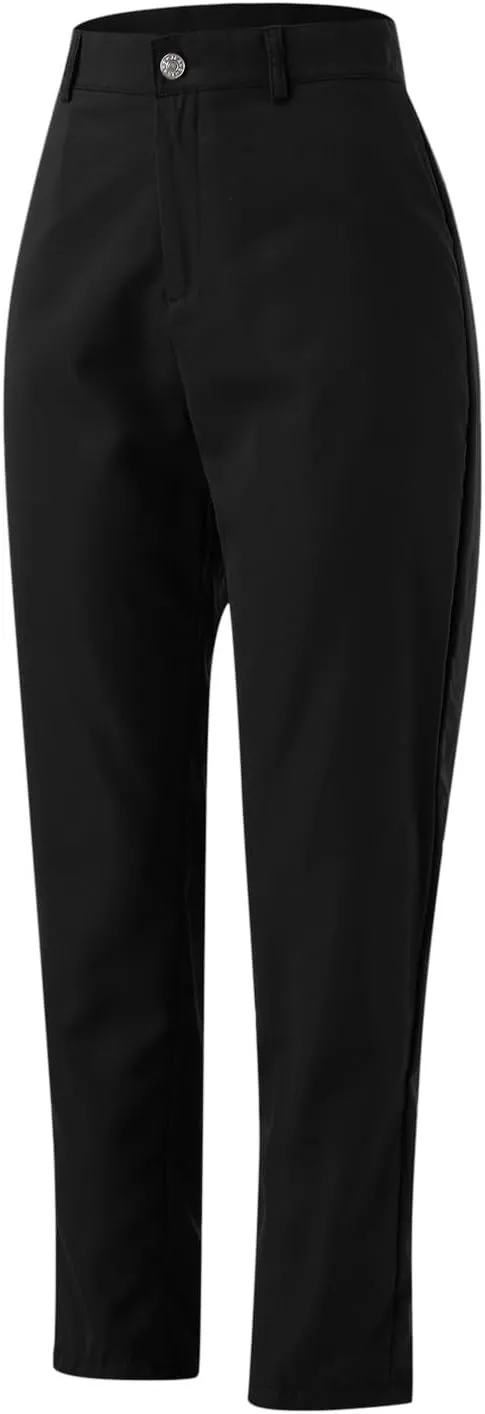 Work Pants for Women High Waist Straight Leg Stretchy Business Office Dressy Casual Trousers Slacks with Pockets
