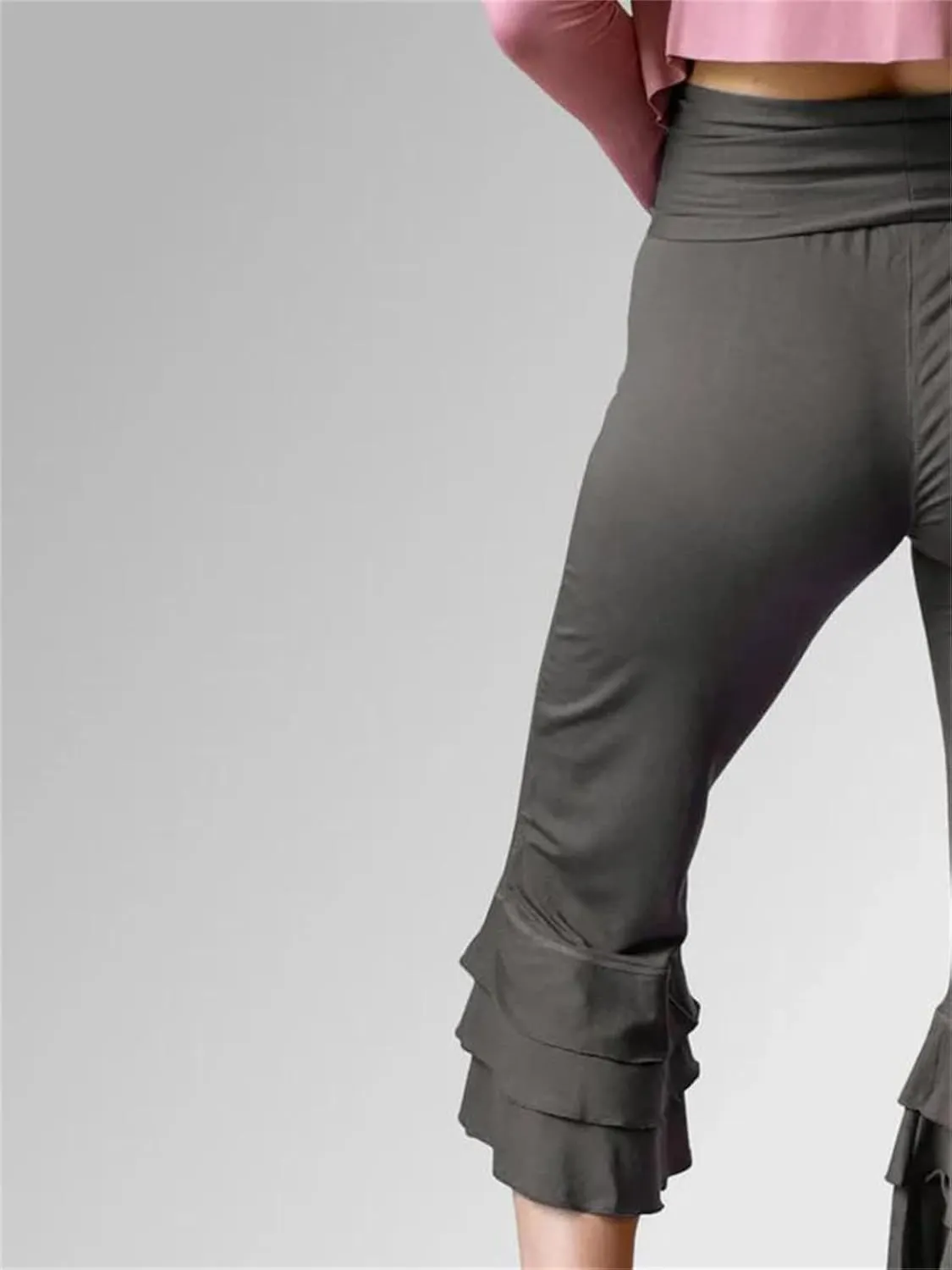 Y2k Capri Pants for Women Trendy Gingham Skinny Cropped Pants High Waist Pull On Capris Trousers Coquette Streetwear