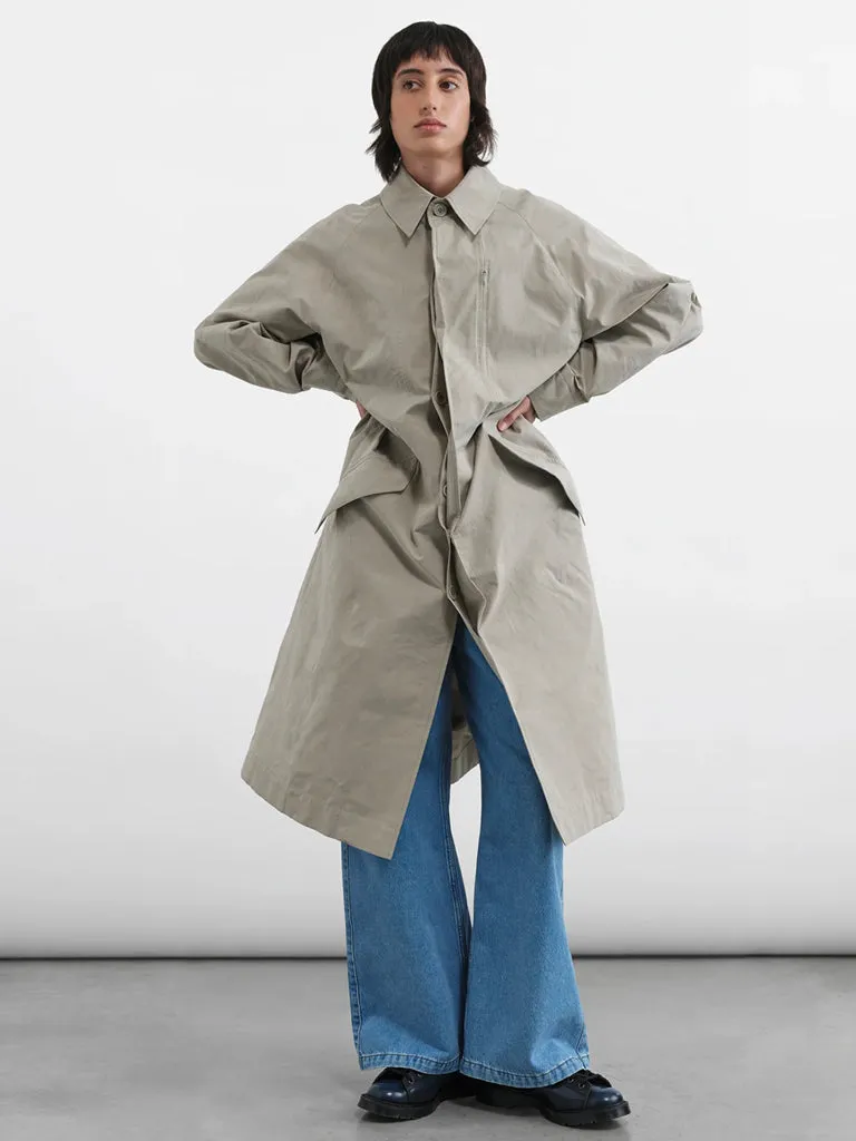 YMC Tyrell Trench Coat in Stone