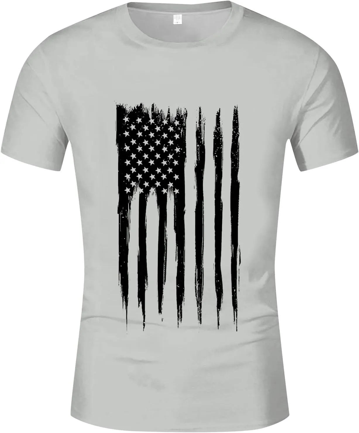 Ymosrh Men's American Flag Print T-Shirts Short Sleeve Graphic Tees Athletic Running Gym Workout Casual Shirts, M-5XL