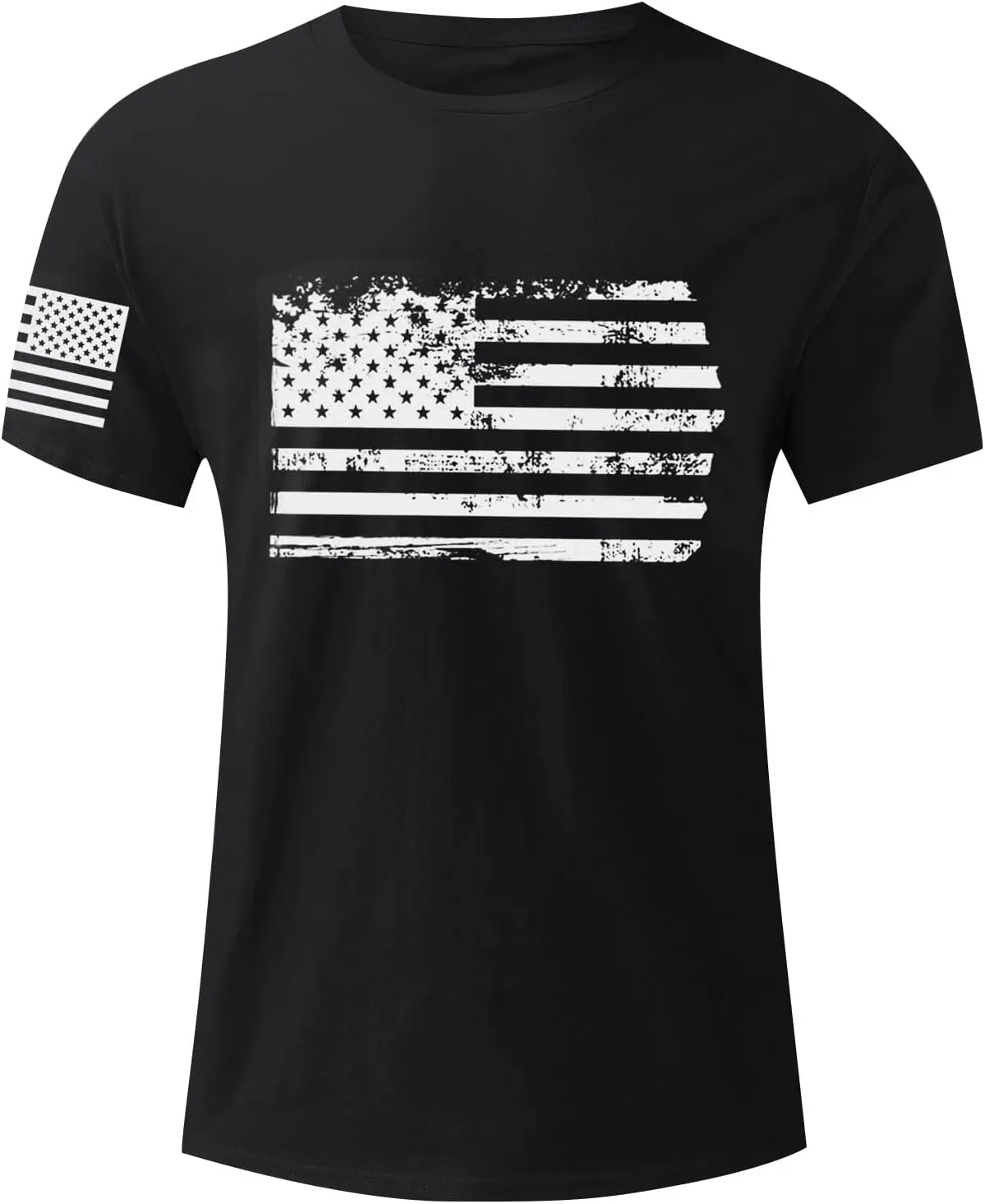 Ymosrh Men's American Flag Print T-Shirts Short Sleeve Graphic Tees Athletic Running Gym Workout Casual Shirts, M-5XL