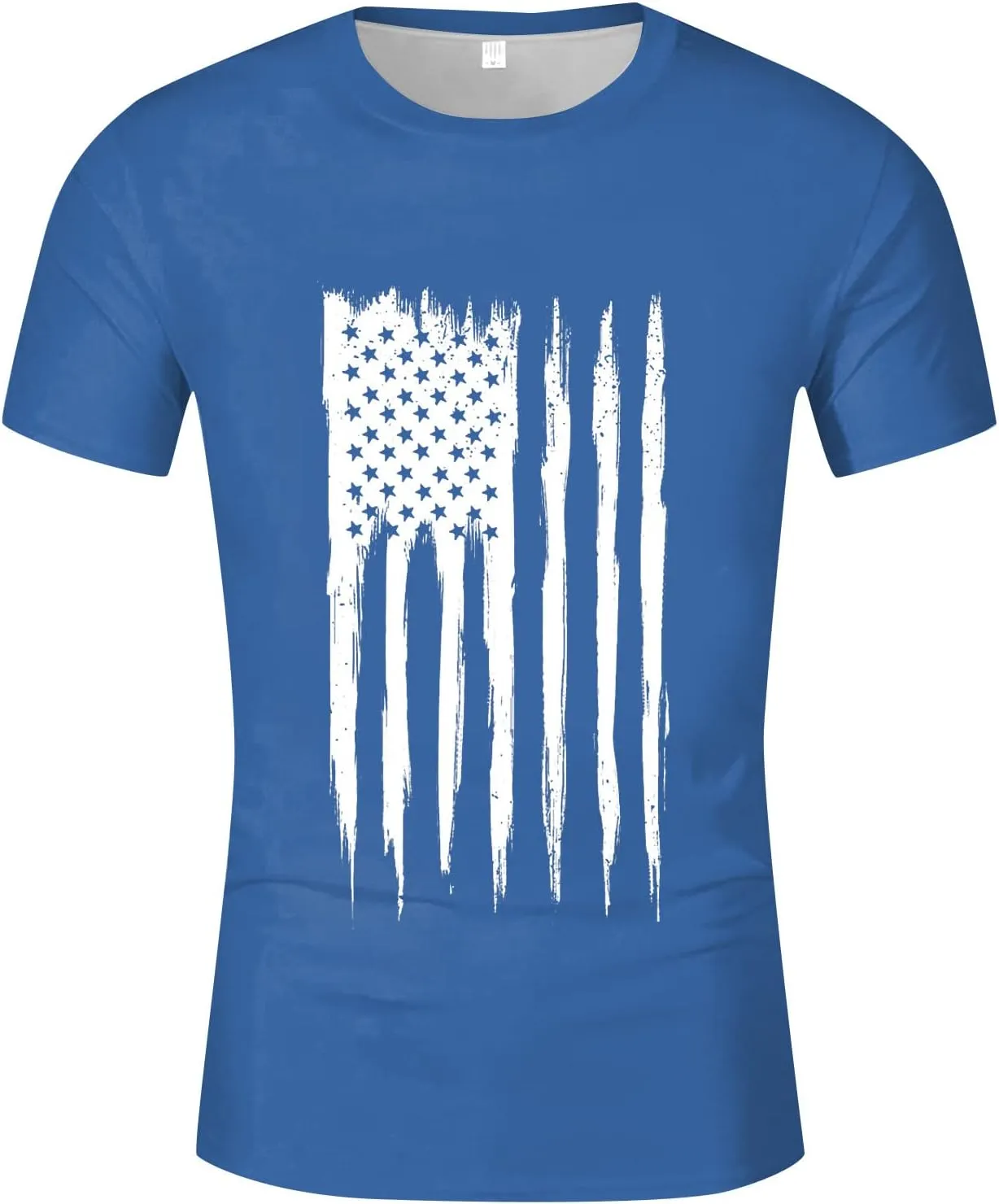 Ymosrh Men's American Flag Print T-Shirts Short Sleeve Graphic Tees Athletic Running Gym Workout Casual Shirts, M-5XL