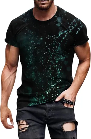 Ymosrh Men's Casual Tees Graphic Tees Casual Short Sleeve T-Shirts Soft Tee Shirts Lightweight Summer Shirts Short, M-6XL