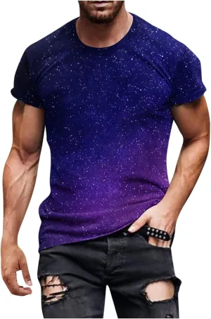Ymosrh Men's Crewneck Shirts Muscle T-Shirt Short Sleeve Bodybuilding Gym Tee Fashion Workout Tshirts, M-6XL