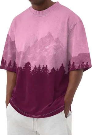 Ymosrh Men's Fashion T-Shirts Graphic Tees Casual Summer Short Sleeve Printed T Shirt Tee Tops, S-4XL