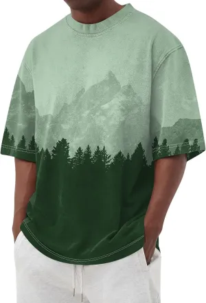 Ymosrh Men's Fashion T-Shirts Graphic Tees Casual Summer Short Sleeve Printed T Shirt Tee Tops, S-4XL