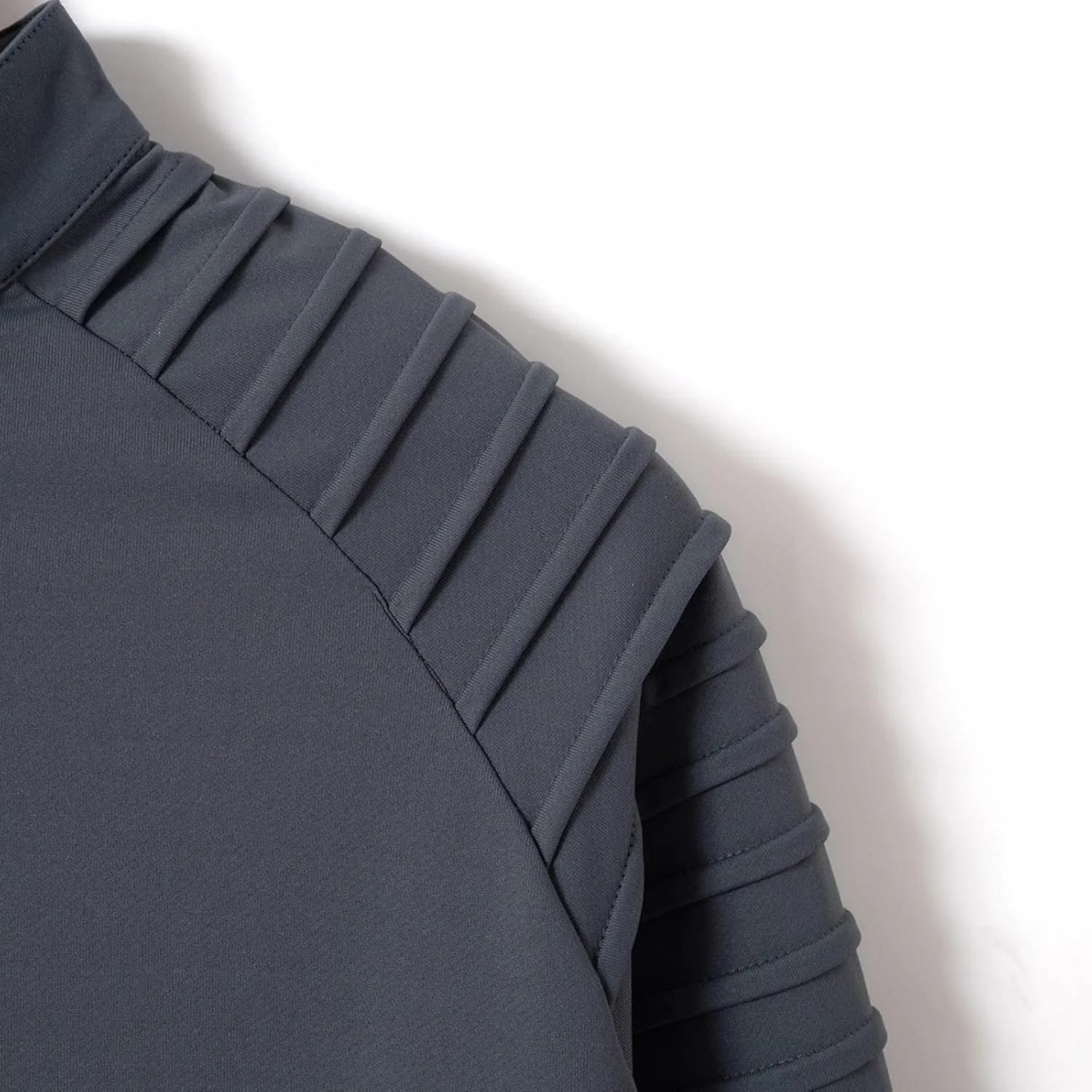 Zipper Shirts for Men's Slim Fit Shirt Casual Stretch Shoulder Pleated Zip Shirt T Shirts Men Pack Men Shirt