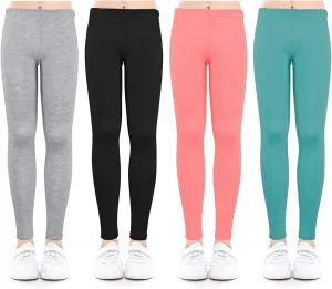 ZukoCert Girls Leggings Multipack - Soft Comfortable Athletic Leggings for Girls 4-12 Years