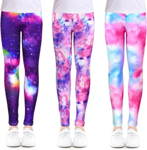 ZukoCert Girls Leggings Multipack - Soft Comfortable Athletic Leggings for Girls 4-12 Years
