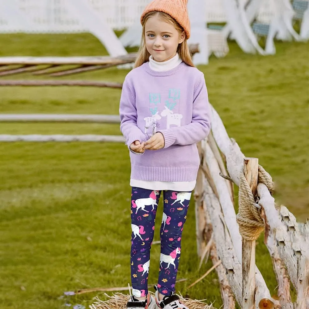 ZukoCert Girls Leggings Multipack - Soft Comfortable Athletic Leggings for Girls 4-12 Years