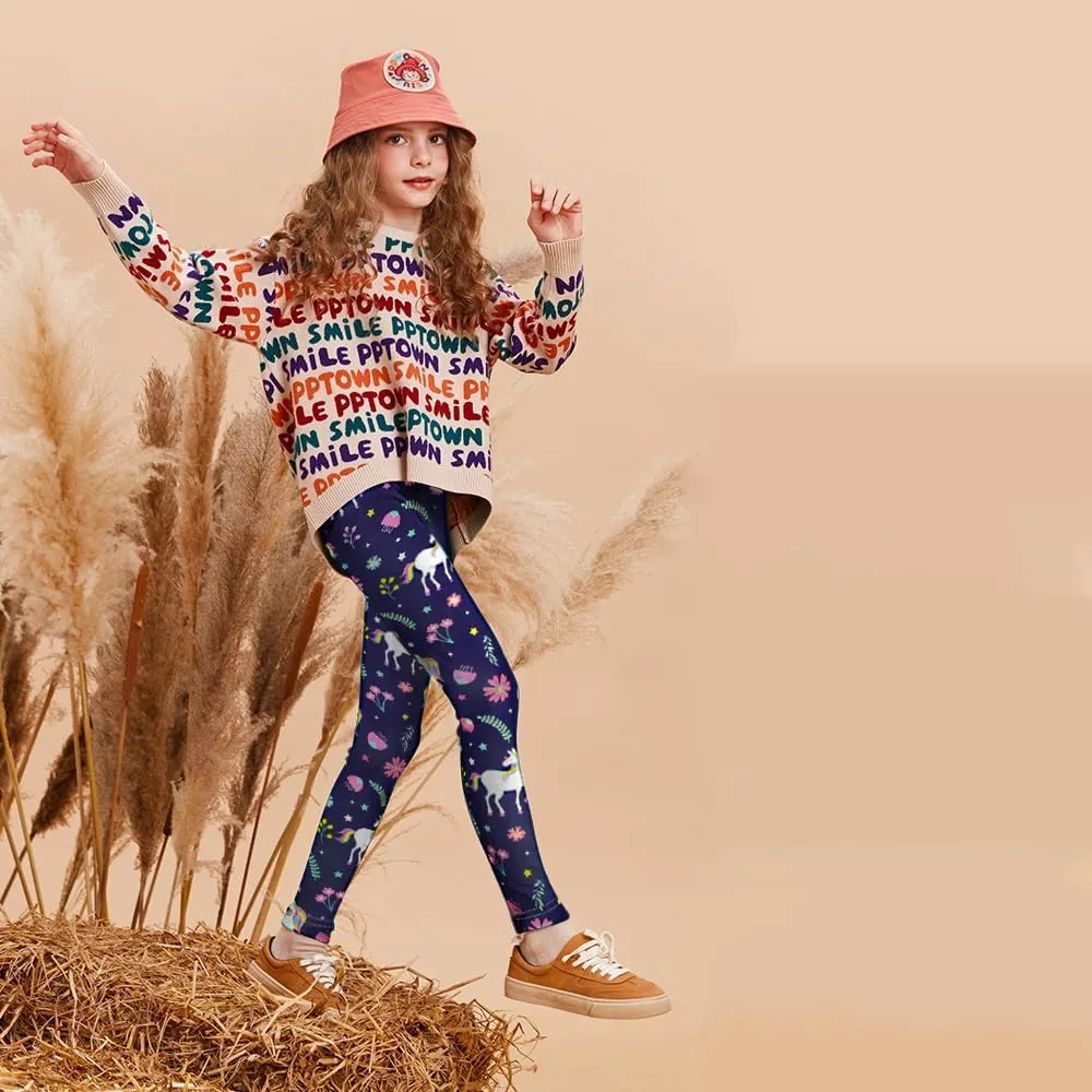 ZukoCert Girls Leggings Multipack - Soft Comfortable Athletic Leggings for Girls 4-12 Years